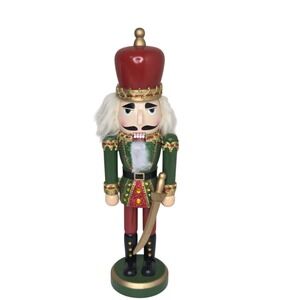 Creative Designs King Nutcracker Christmas Soldier Decor Red Hat Green Jacket